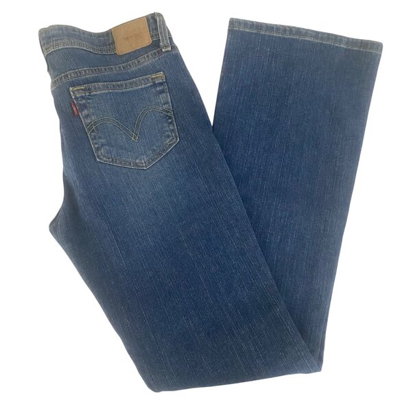 Levis Superlow Bootcut 518 Jeans Womens 9L Medium Wash Denim 32x33 Stretch Retro - Picture 1 of 16